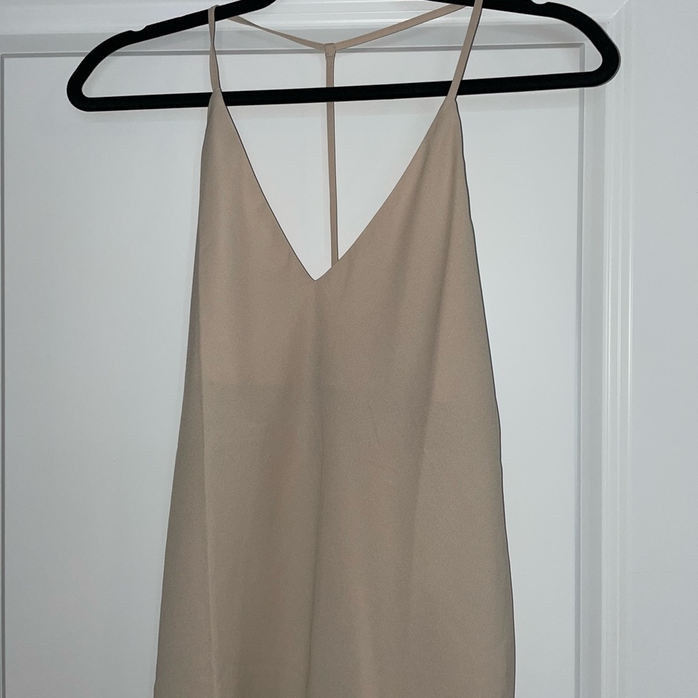 Cream Forever 21 Spaghetti Strap Tank Top